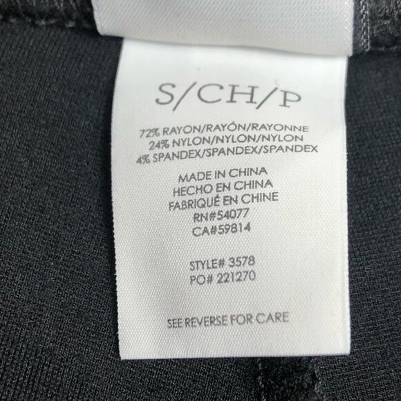 CABI Black Ankle Zip Pull On Legging Pants Size Small Stretchy Zippers S - Picture 5 of 7